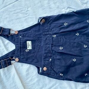 OshKosh B'gosh Dark Blue Overalls with Anchor Design